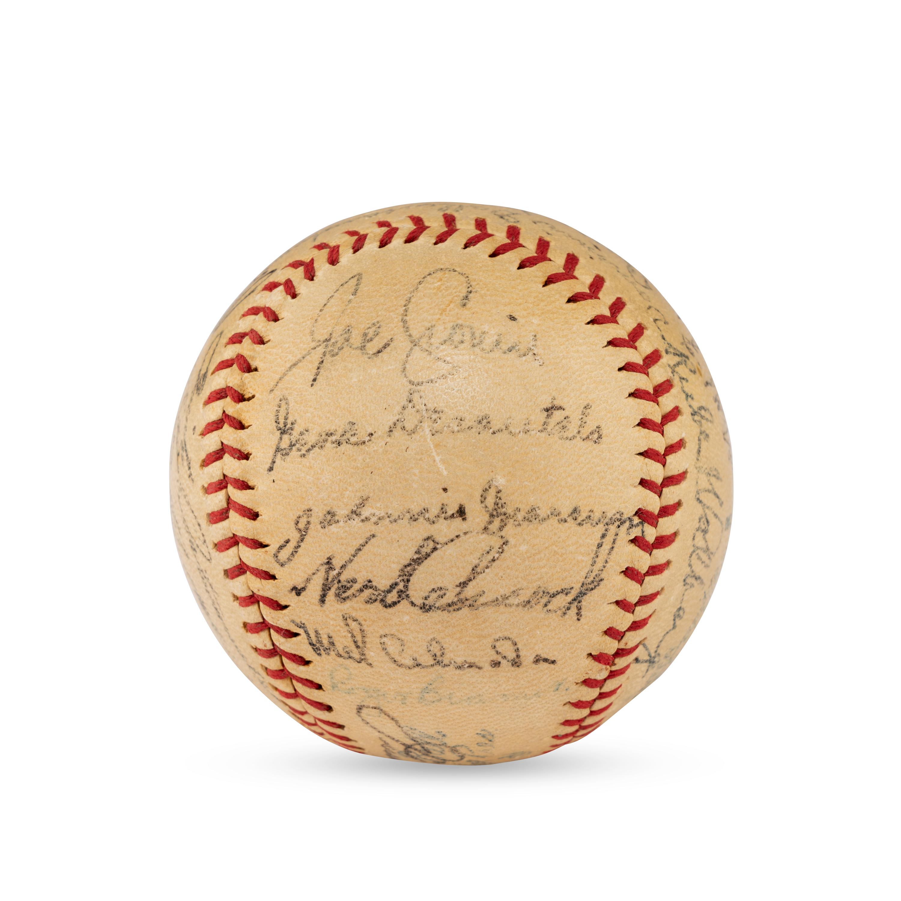 A 1937 Boston Red Sox Team Signed Autograph Baseball Featuring Jimmie Foxx and Lefty Grove (JSA Letter of Authenticity),