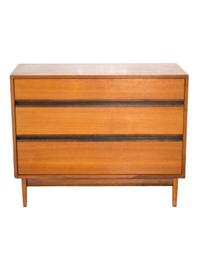 A Danish Teak Three Drawer Chest of Drawers Height 29 3/4 x width 38 x depth 17 inches. — 1908