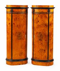 A Pair of Danish Parcel Ebonized Cabinets