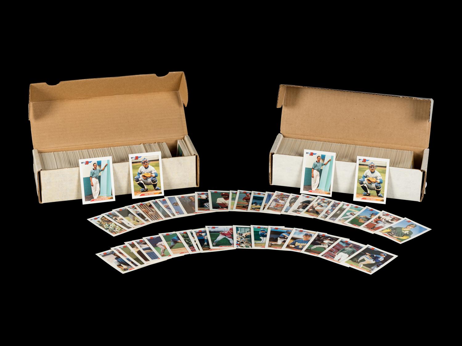 A Group of Two Complete Sets of 1992 Bowman Baseball Cards (Mariano Rivera, Mike Piazza Rookie Cards)