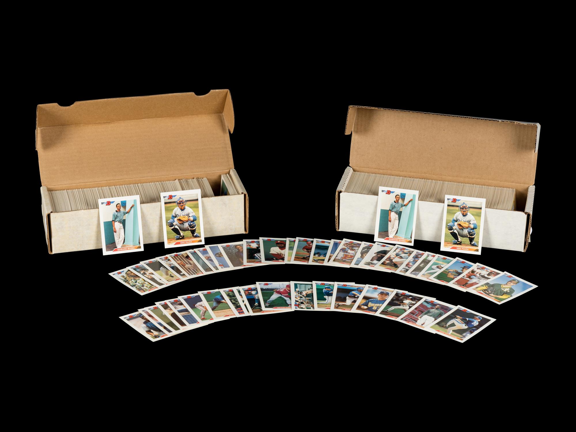 A Group of Two Complete Sets of 1992 Bowman Baseball Cards (Mariano Rivera, Mike Piazza Rookie Cards)