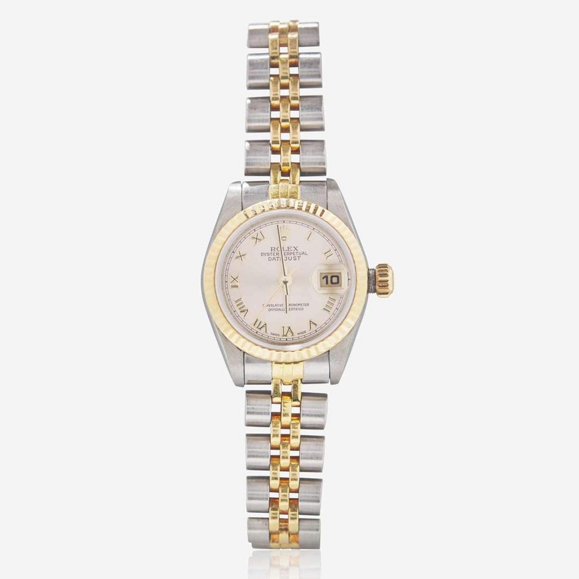 A Two-Tone Ladies Rolex Oyster Perpetual Datejust Watch C. 1985