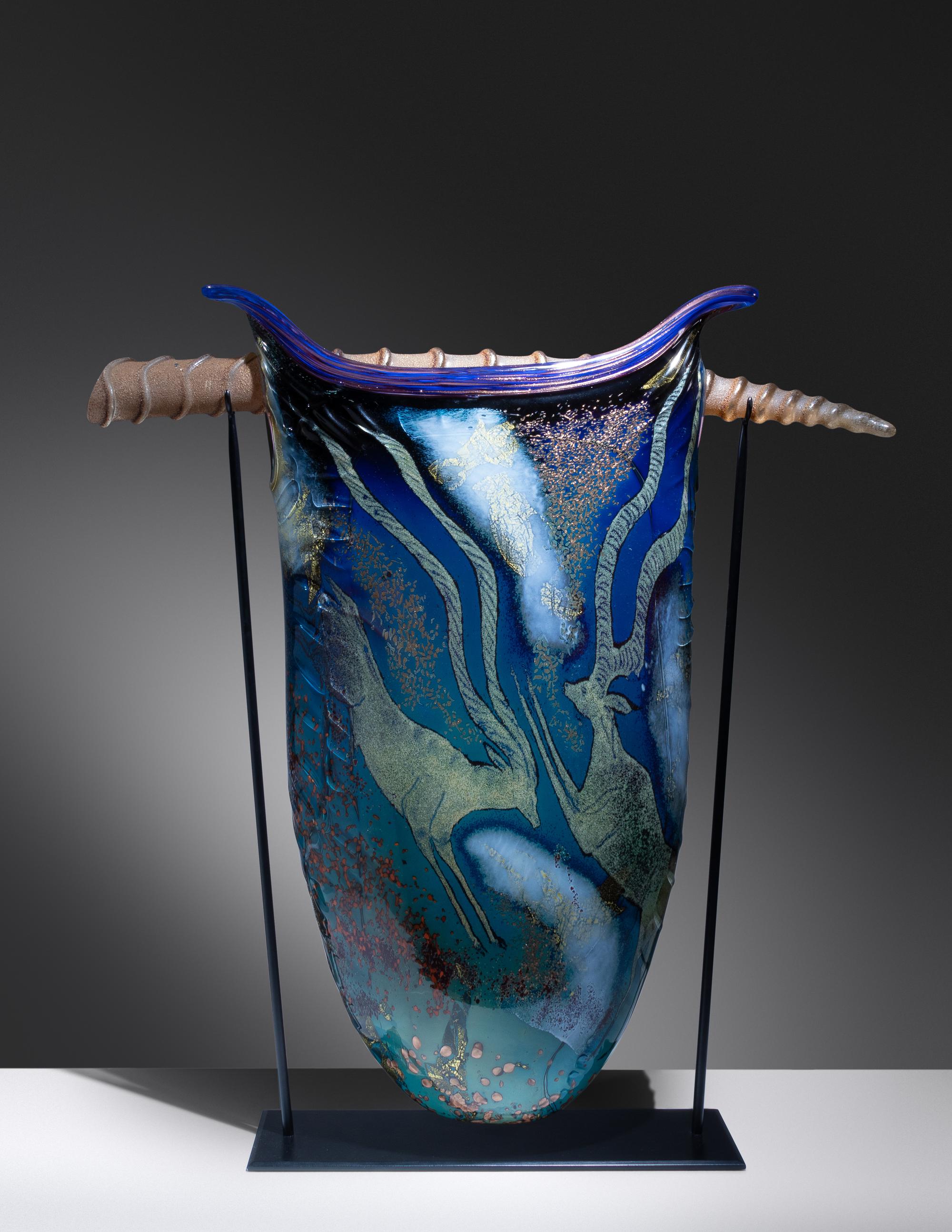 Suspended Petroglyph: Urn with Horn, 1991