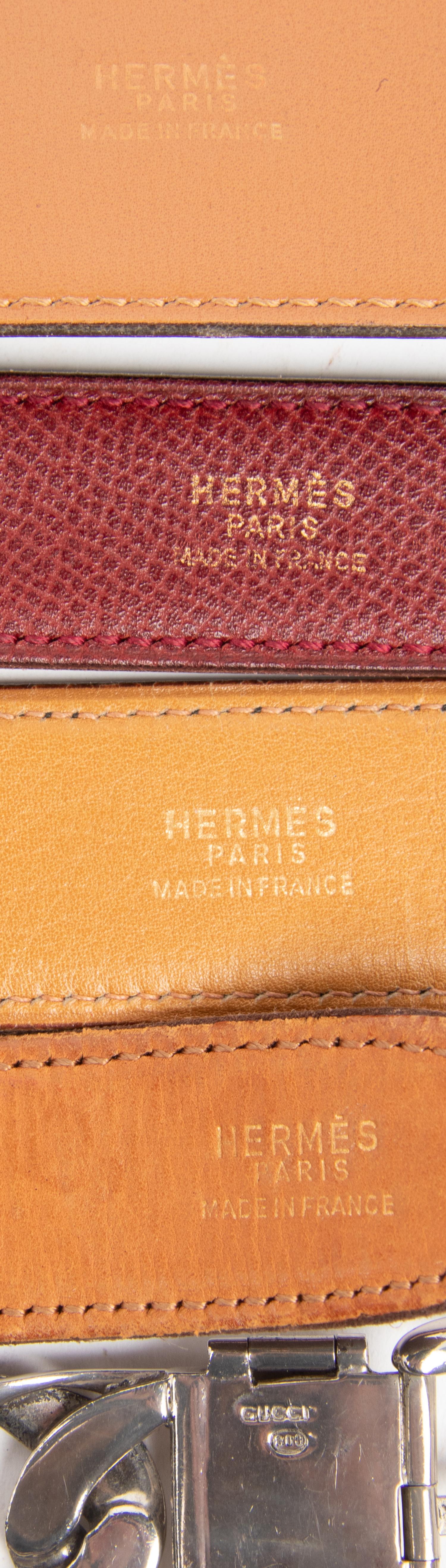 FIVE HERMÈS & GUCCI BELTS
