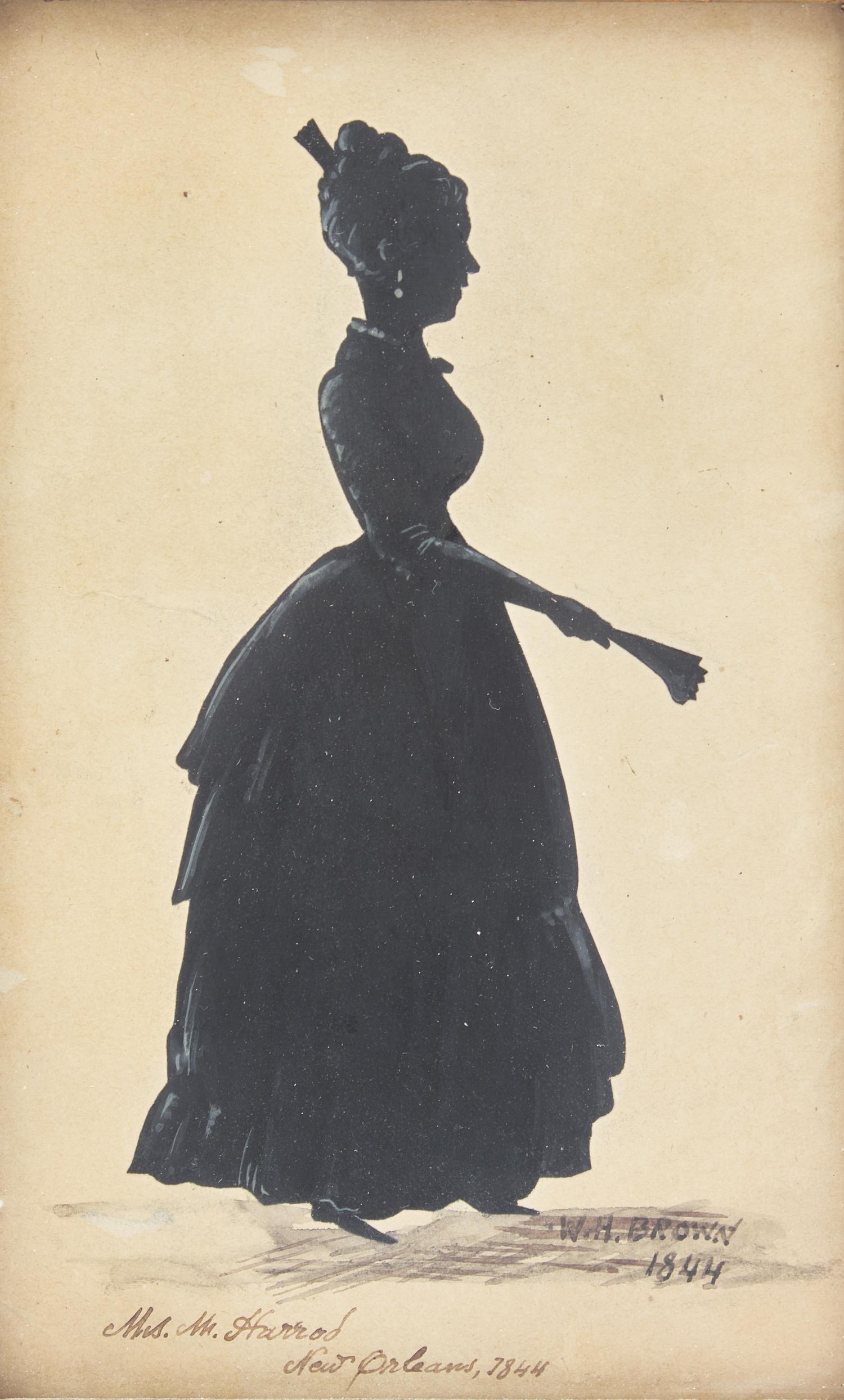William Henry Brown (1808-1883), A Silhouette Profile Portrait of Mrs. Harrod of New Orleans, Louisiana