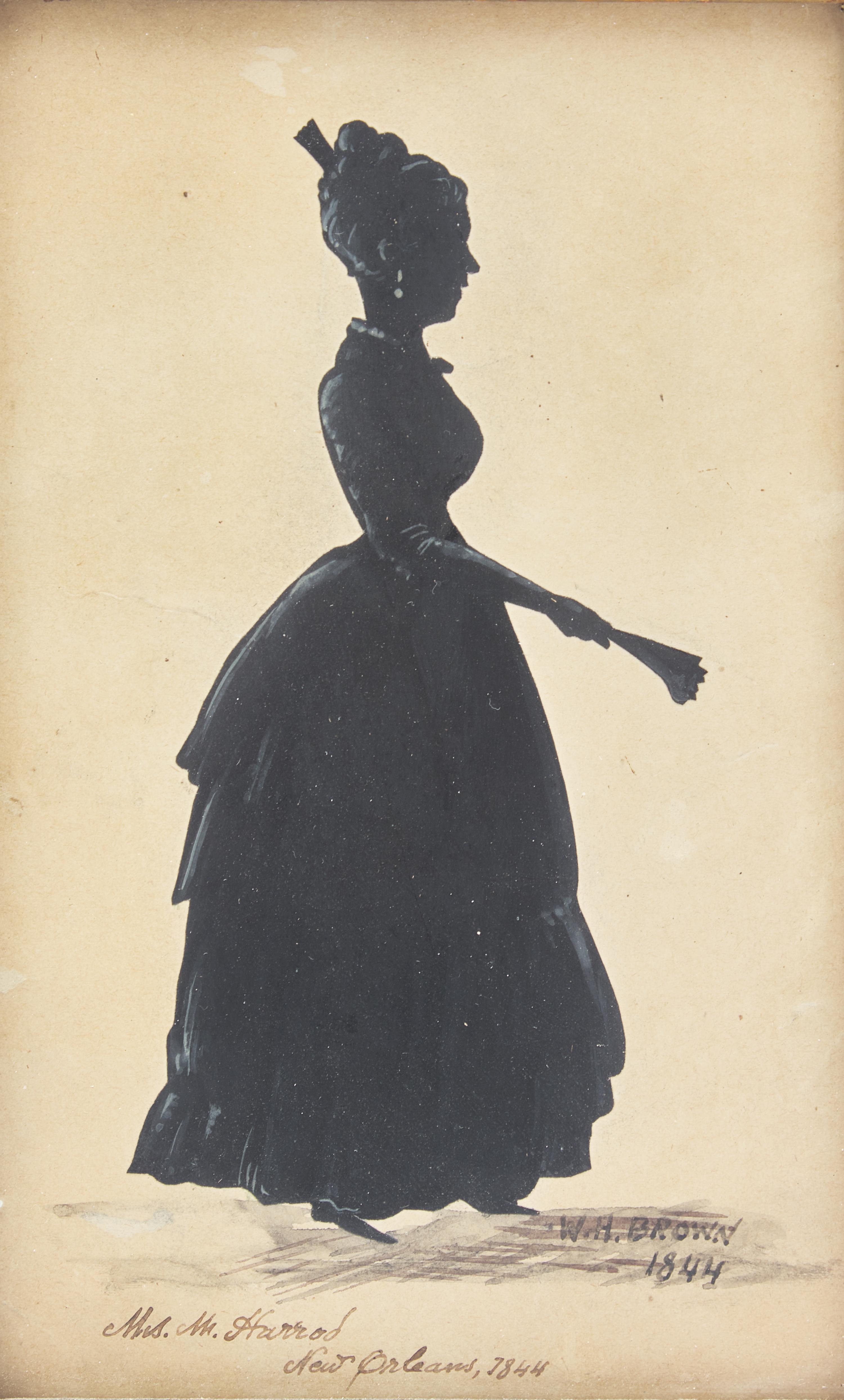 William Henry Brown (1808-1883), A Silhouette Profile Portrait of Mrs. Harrod of New Orleans, Louisiana