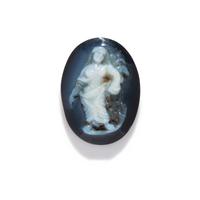 A Hellenistic Nicolo Cameo with the Gods Aphrodite and Eros