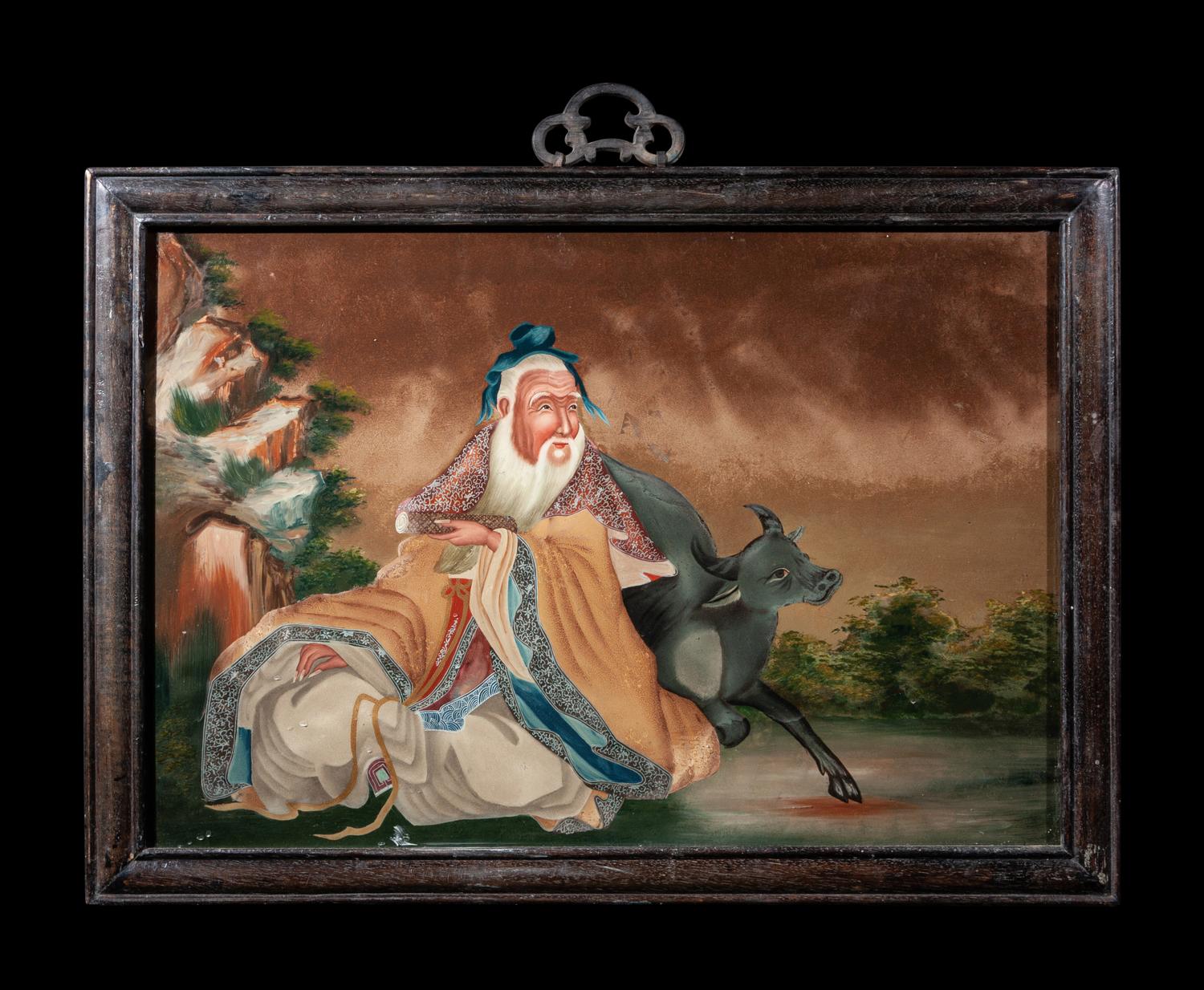 Six Chinese Reverse Glass Paintings