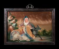 Six Chinese Reverse Glass Paintings