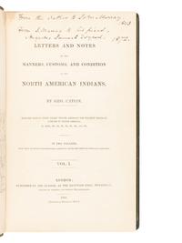 [AMERICANA]. CATLIN, George (1796-1872). Letters and Notes on the Manners, Customs, and Condition of the North American Indians . London: Published by the Author, 1841.