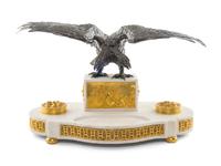 A Large Louis XVI Gilt Bronze Mounted Marble Standish