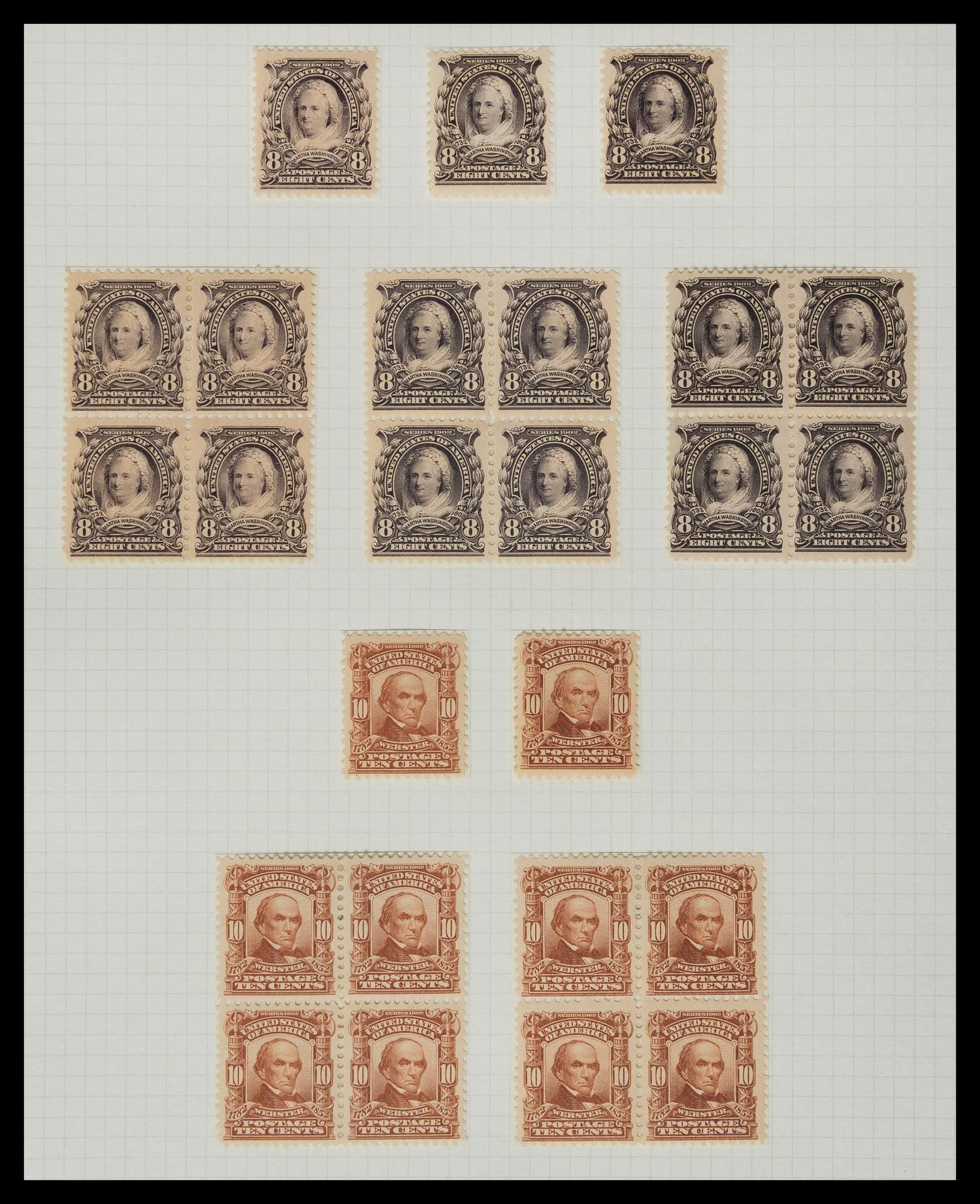 A Collection of United States Regular Issue Stamps — 1902-1912