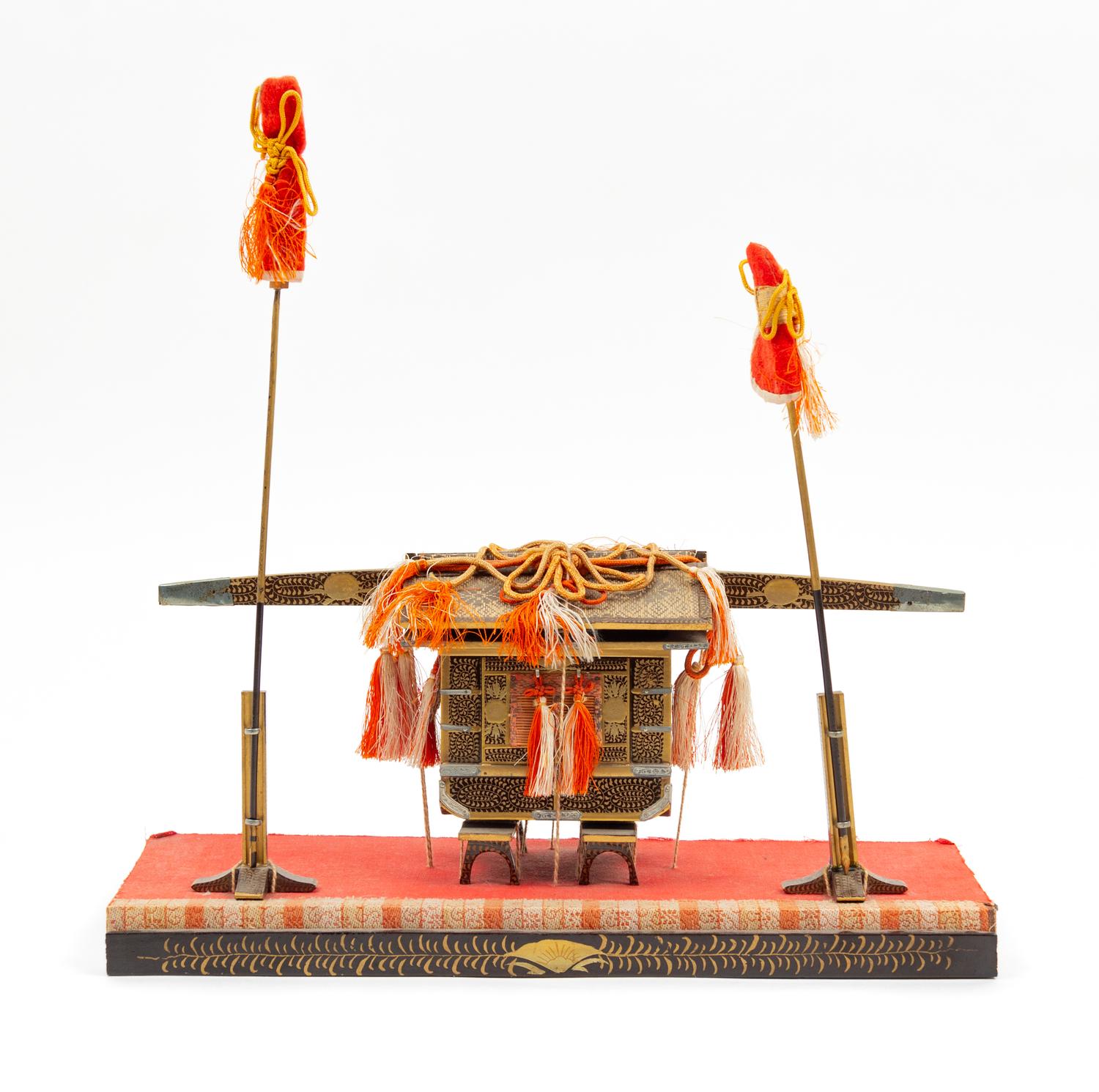 A Miniature Lacquer Carriage for the Girls' Festival Length 12 inches. — 19TH CENTURY