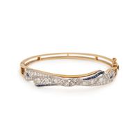 DIAMOND AND SAPPHIRE BANGLE BRACELET