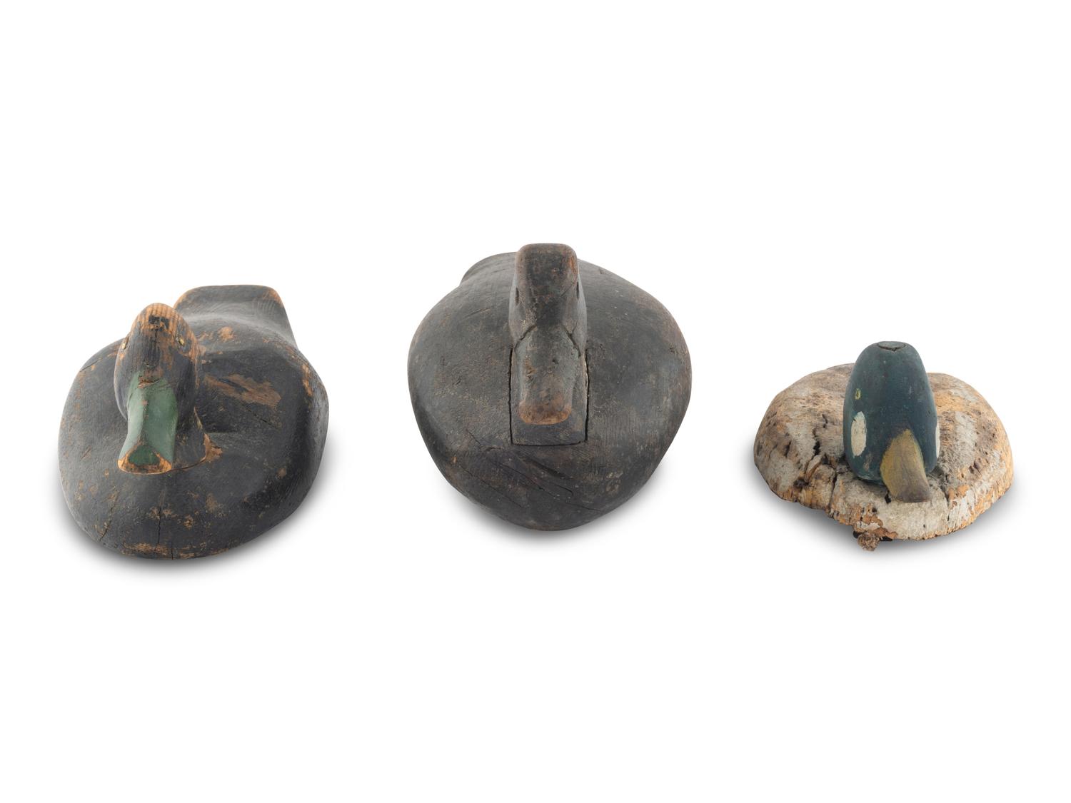 A Group of Three Wood Decoys