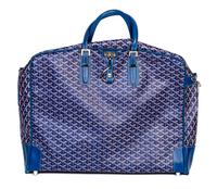 A Goyard Porte-Habits Blue Garment Bag, 17" x 22.5" x 5"; Handle drop: 5".