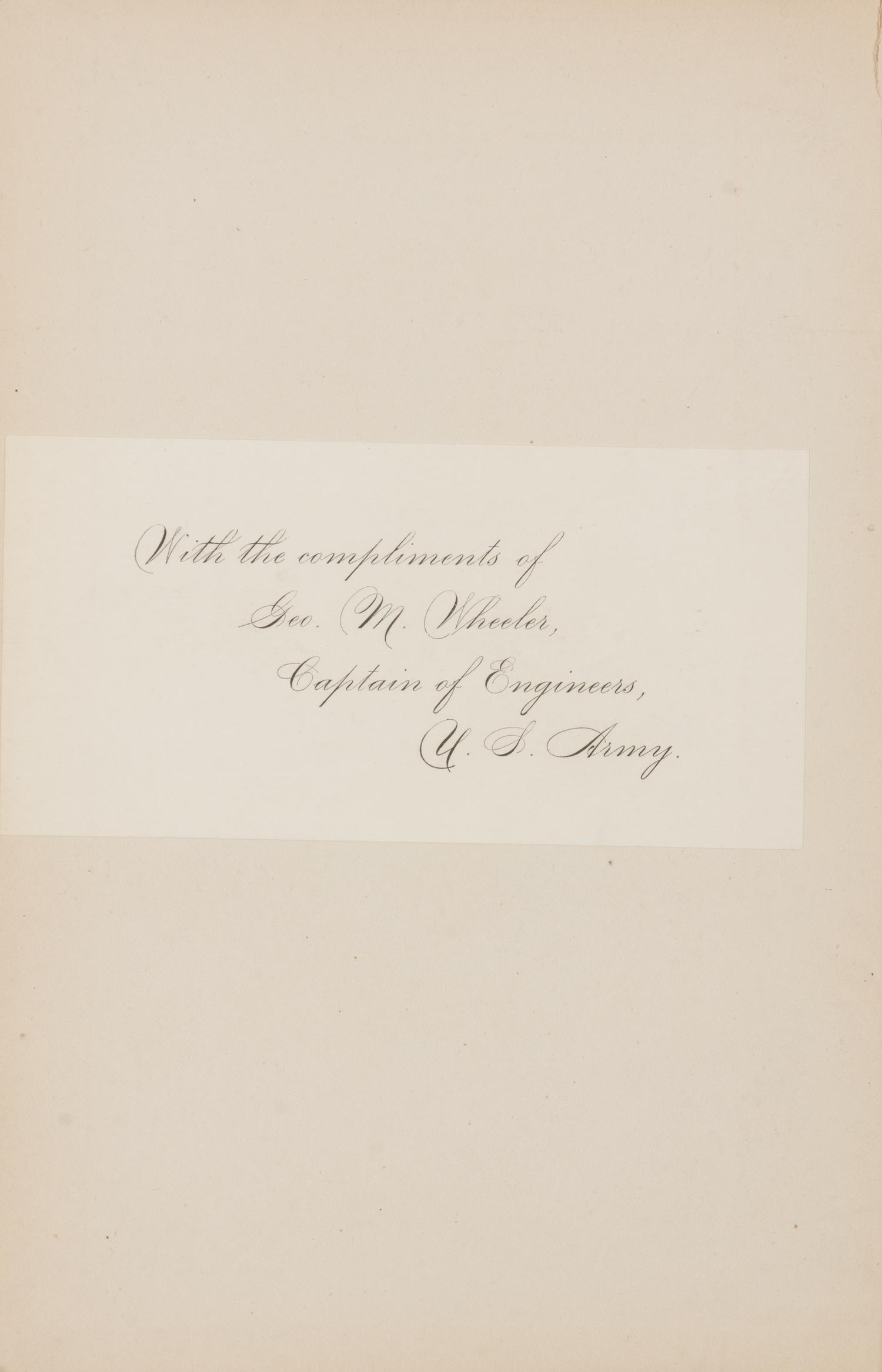 WHEELER, George Montague (1842-1905)