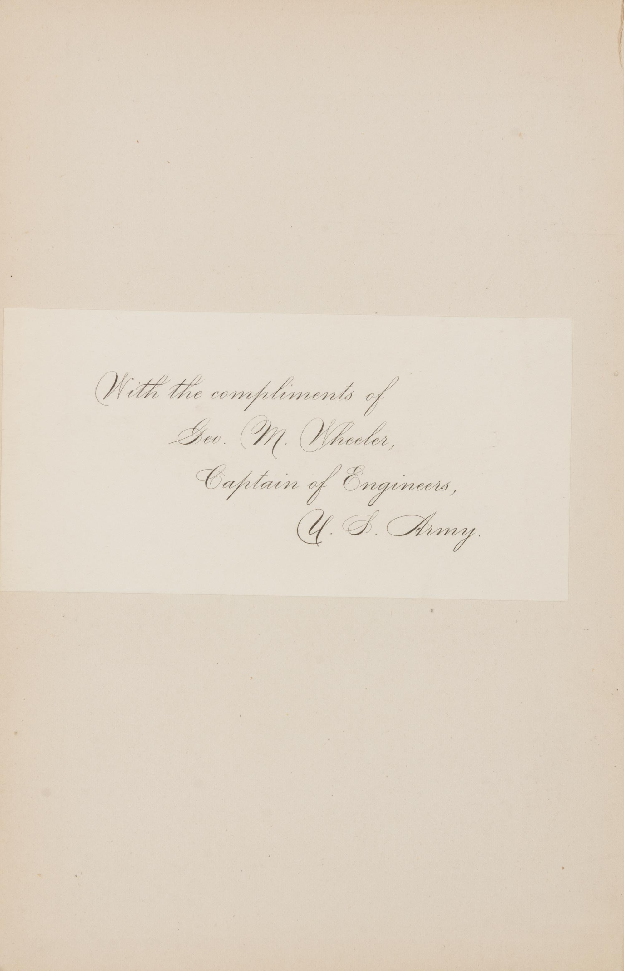 WHEELER, George Montague (1842-1905)