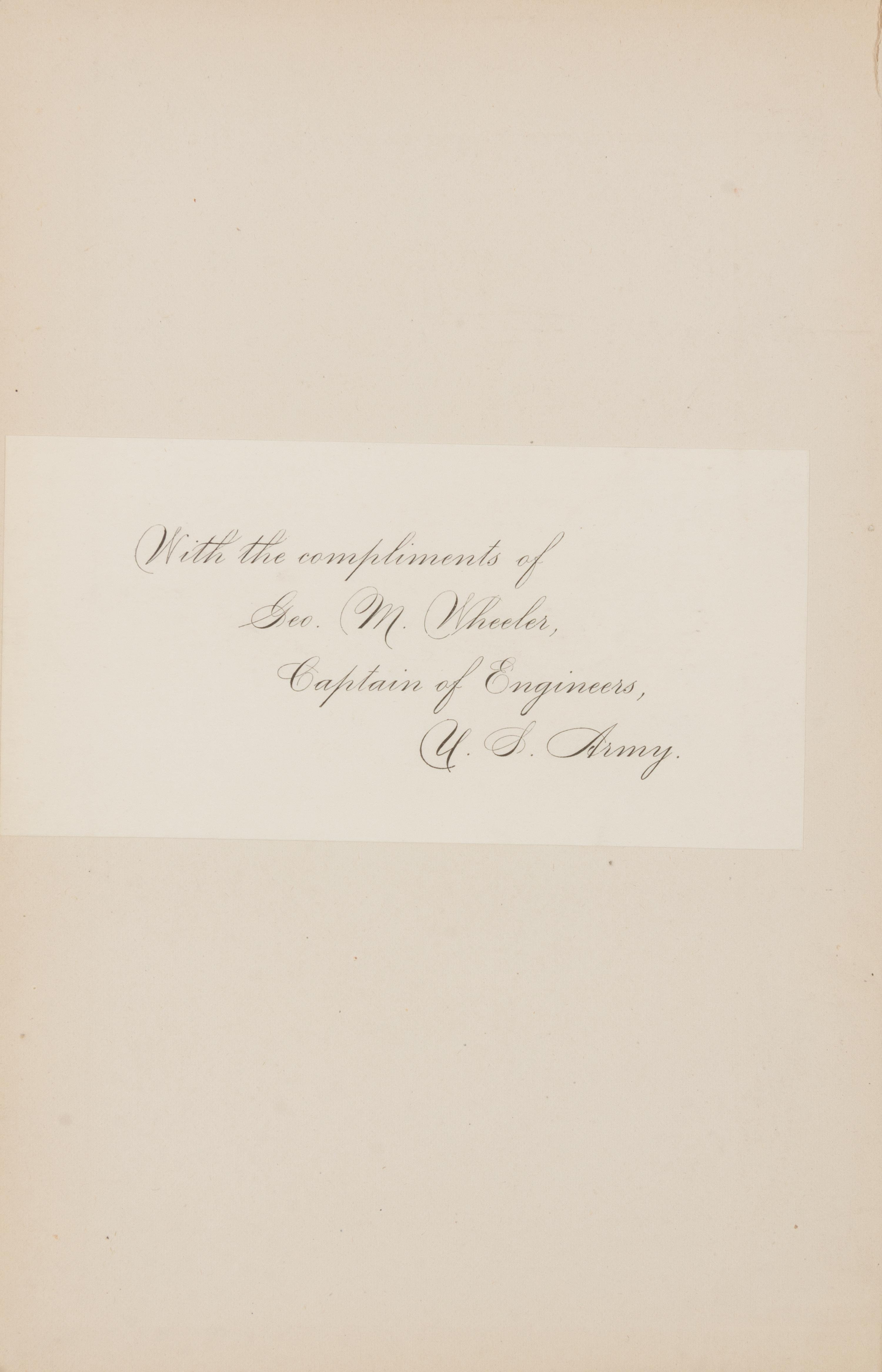 WHEELER, George Montague (1842-1905)