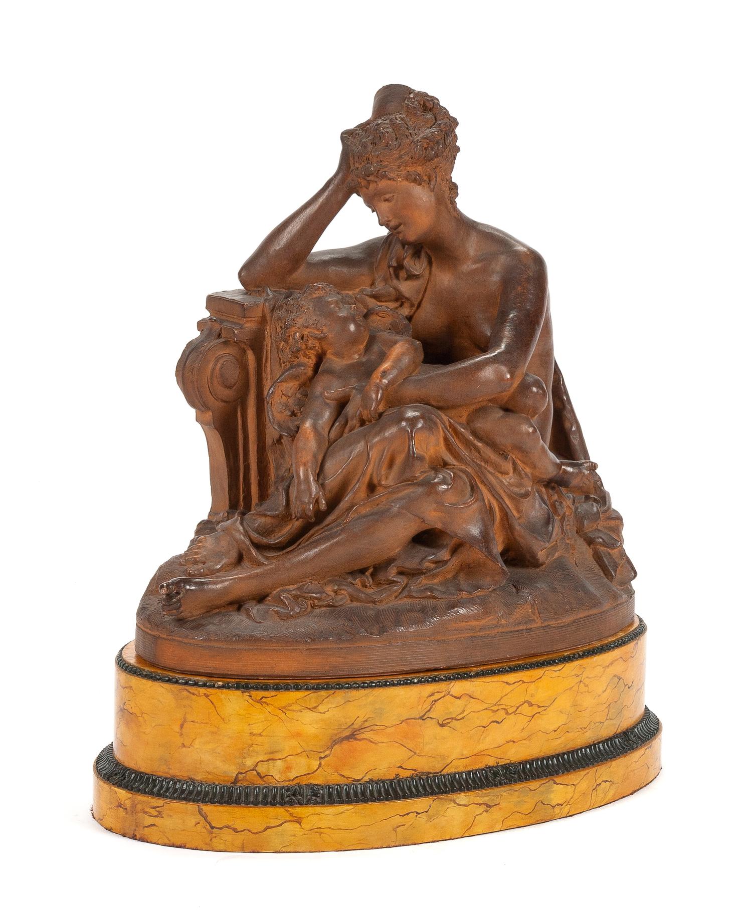 After Albert-Ernest Carrier-Belleuse, (French, 1824-1887), Venus desarmant l'amour