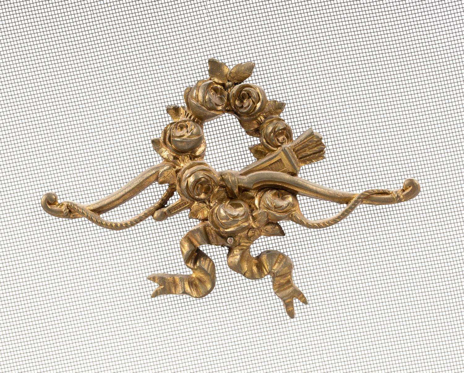 A Louis XV Style Gilt Bronze Fire Screen