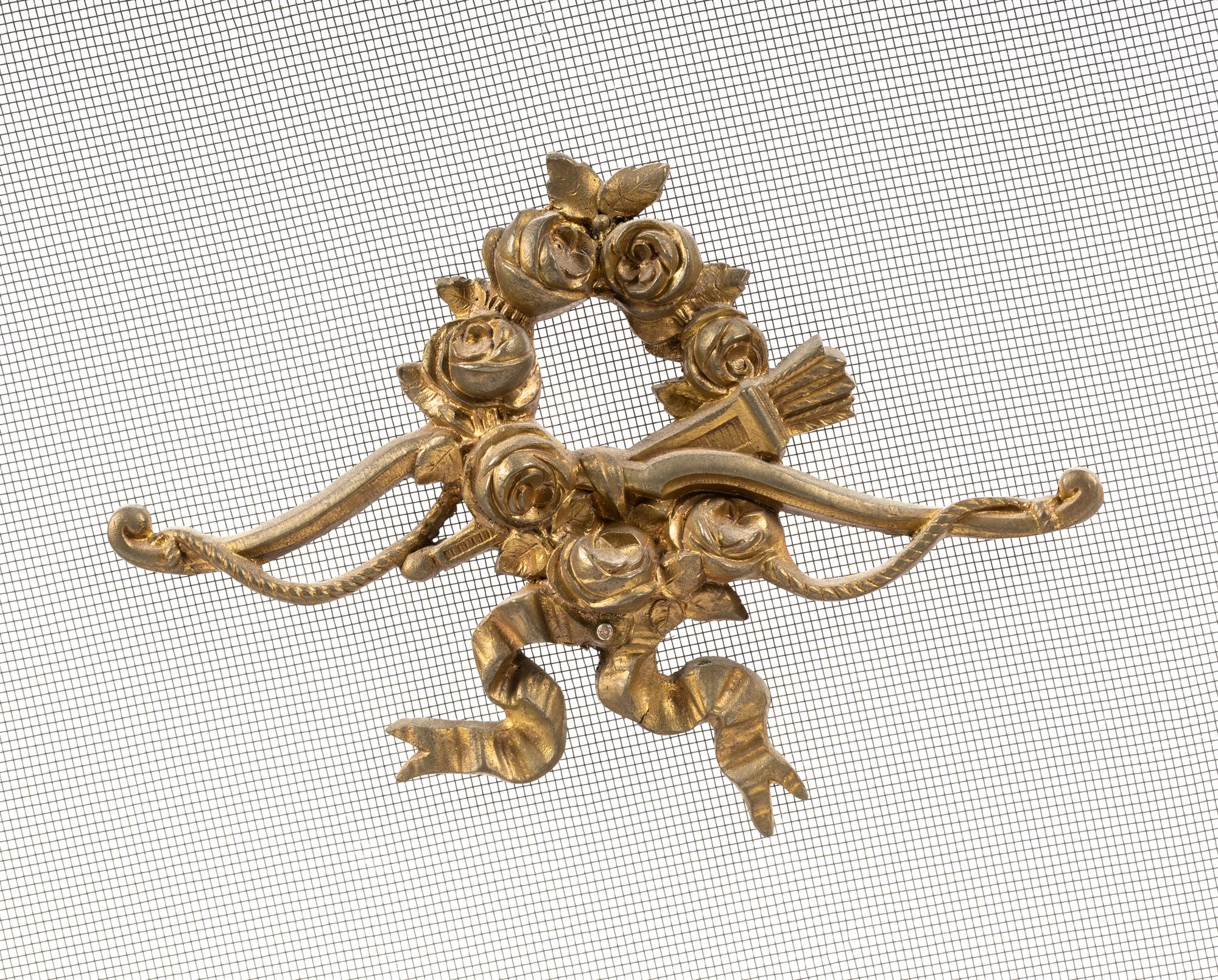 A Louis XV Style Gilt Bronze Fire Screen