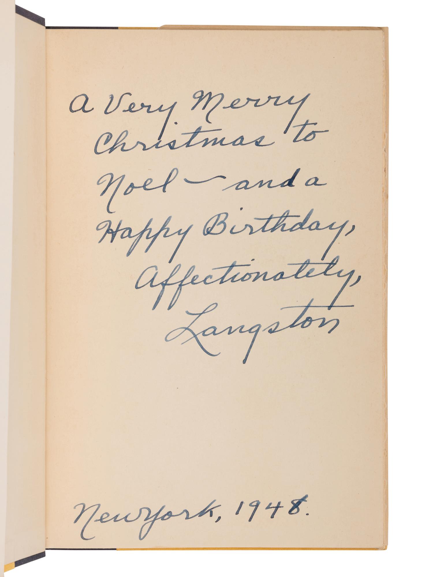 HUGHES, Langston (1901-1967). One-Way Ticket . New York: Alfred A. Knopf, 1949.
