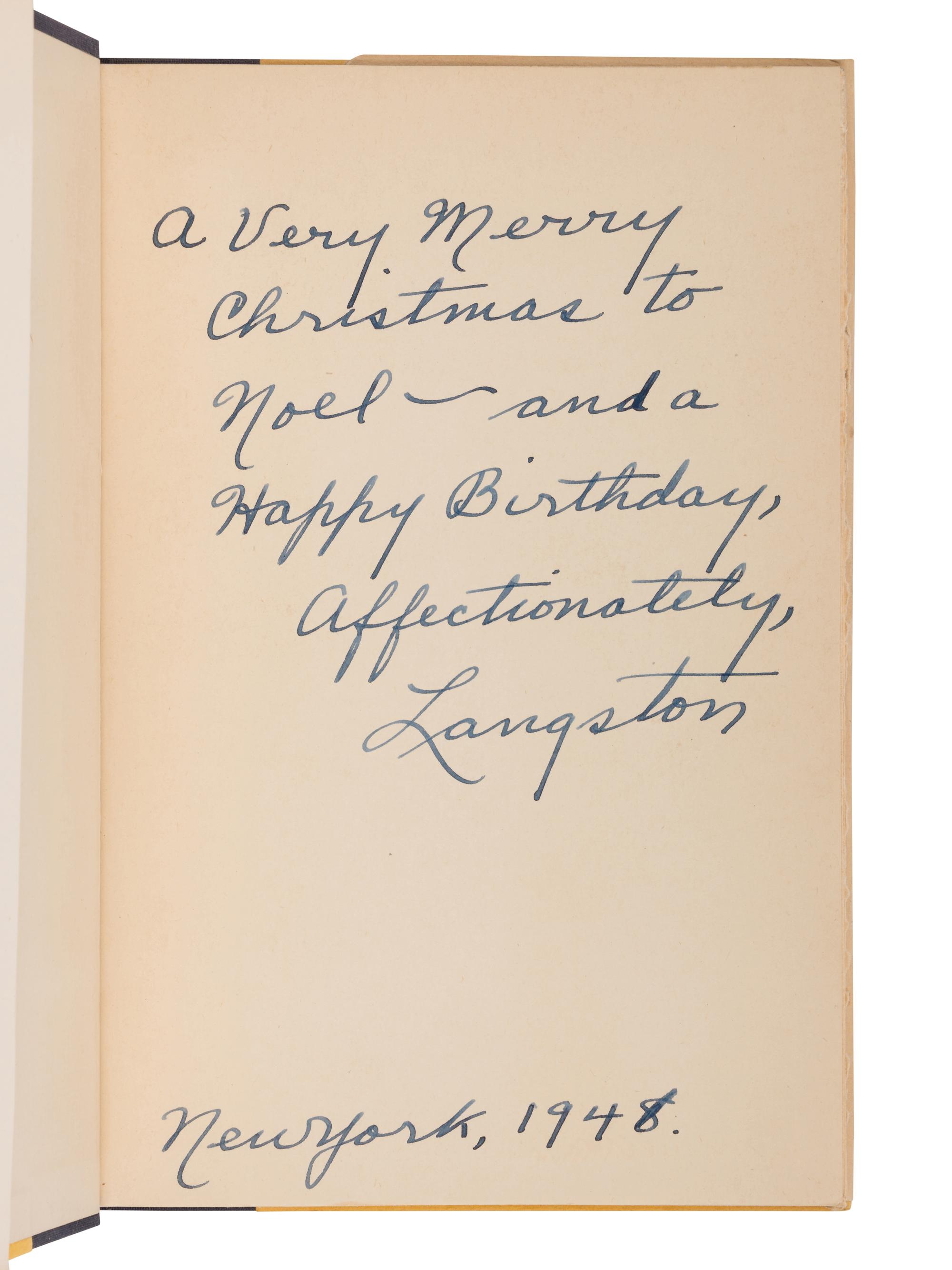 HUGHES, Langston (1901-1967). One-Way Ticket . New York: Alfred A. Knopf, 1949.