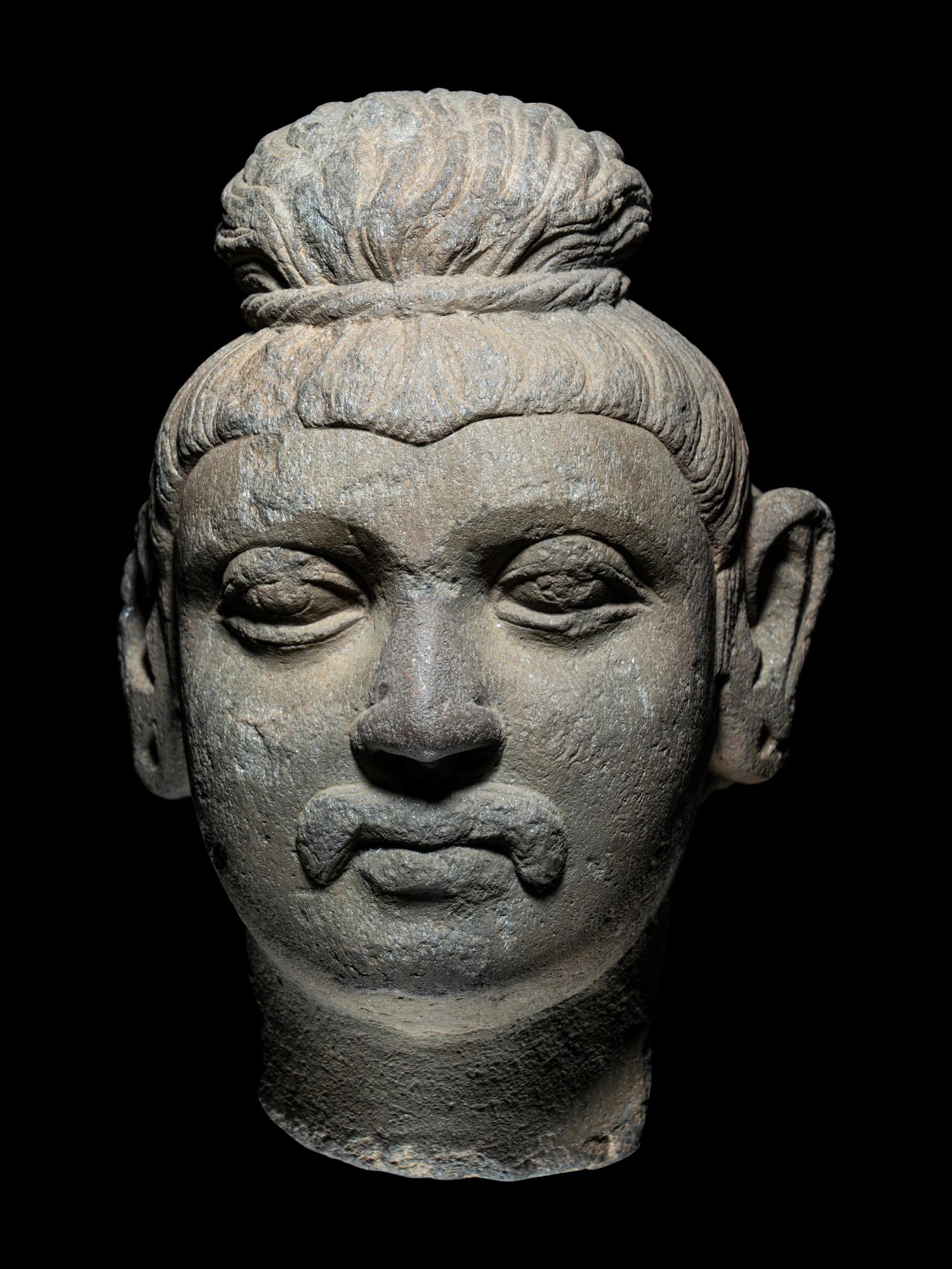 A Gandhran Sandstone Head of Buddha