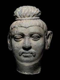 A Gandhran Sandstone Head of Buddha