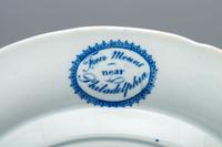 Four Historical Blue Staffordshire Plates of Philadelphia Interest