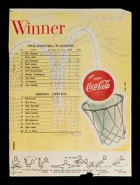 A Rare Vintage Wilt Chamberlain and Bill Russell Signed Autograph 1960 Philadelphia Warriors vs Boston Celtics Scorecard (BAS Beckett Authentication Services Certified),