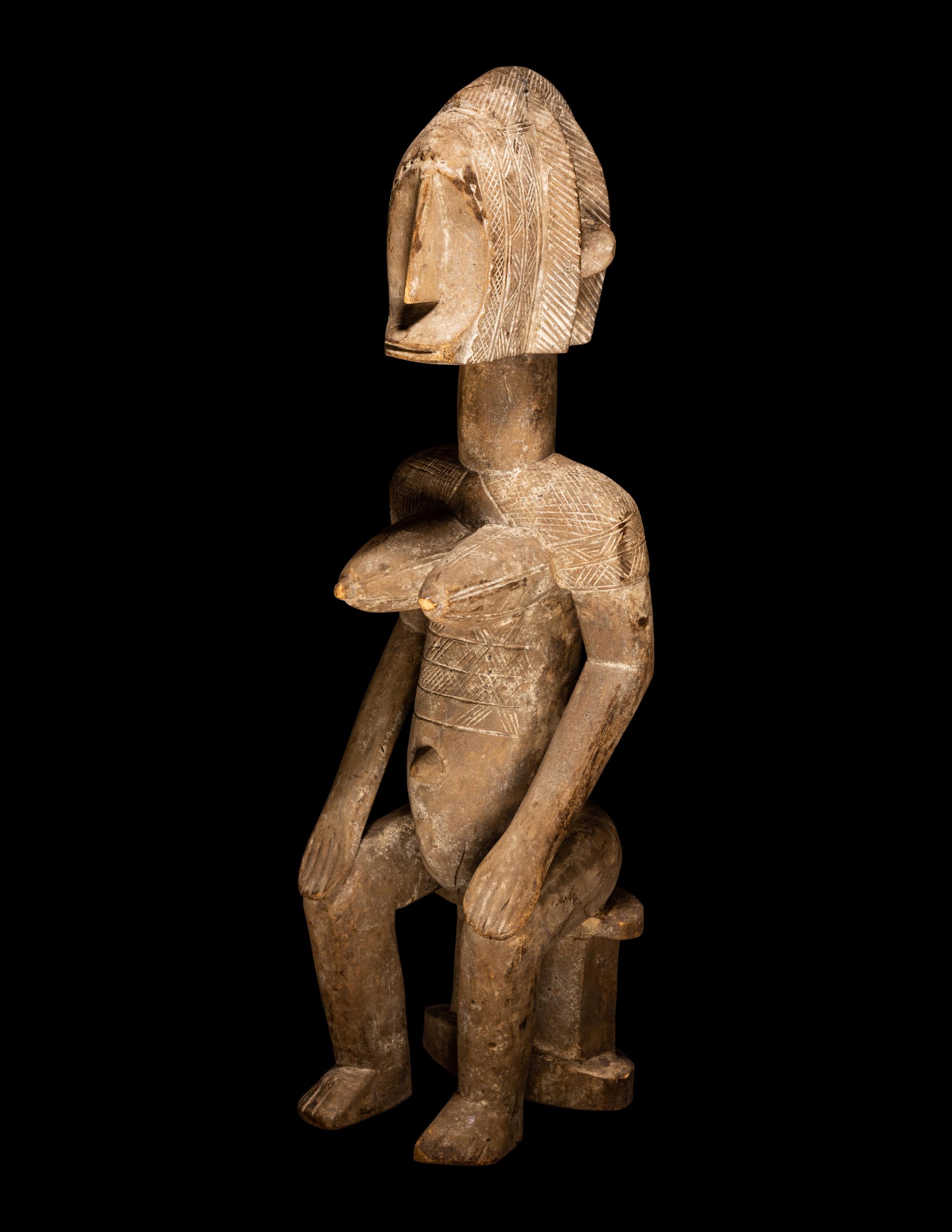 A Bamana Wood Female Figure