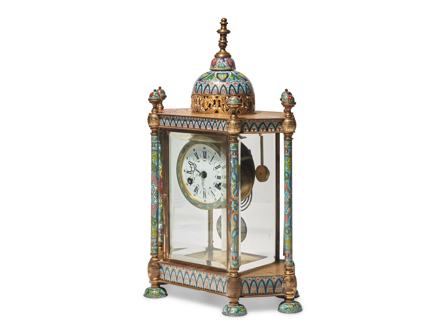 A Chinese Cloisonne Enamel Clock