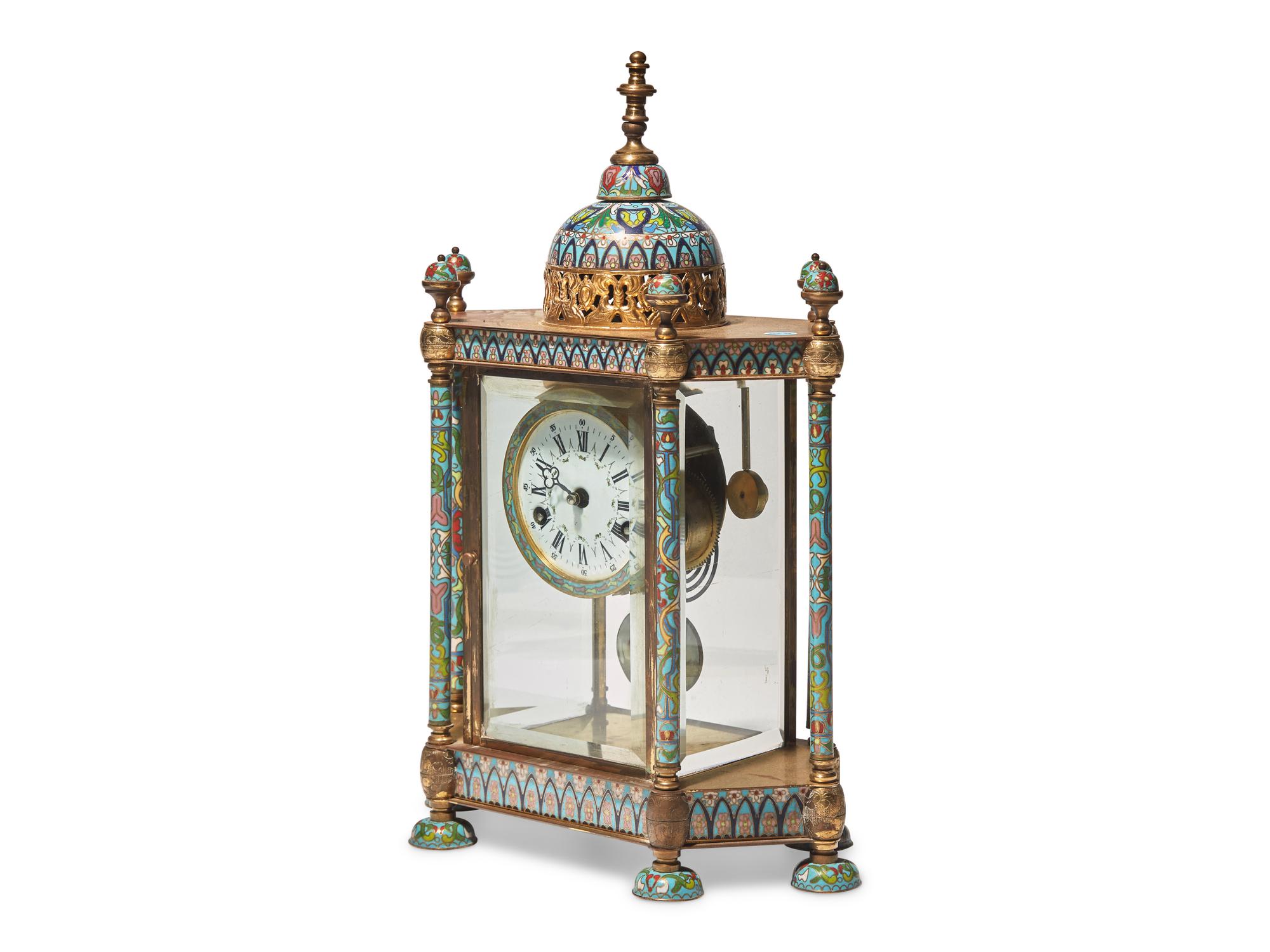 A Chinese Cloisonne Enamel Clock