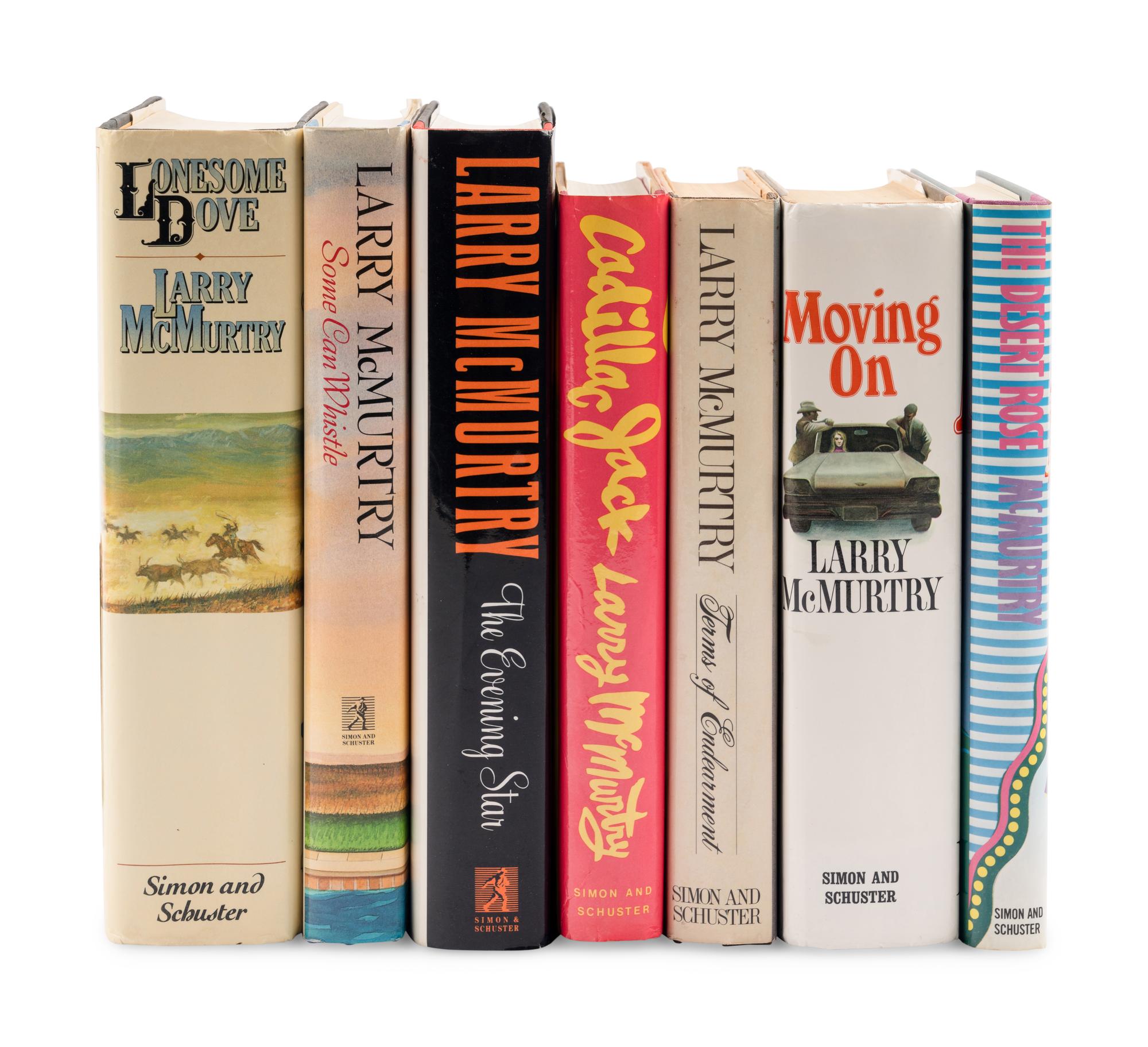 McMURTRY, Larry (1936-2021). A group of 7 titles, MOST FIRST EDITIONS, comprising:
