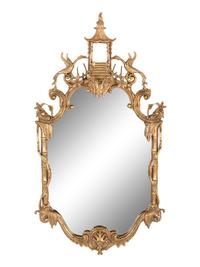 A George III Style Giltwood "Chinese Chippendale" Mirror