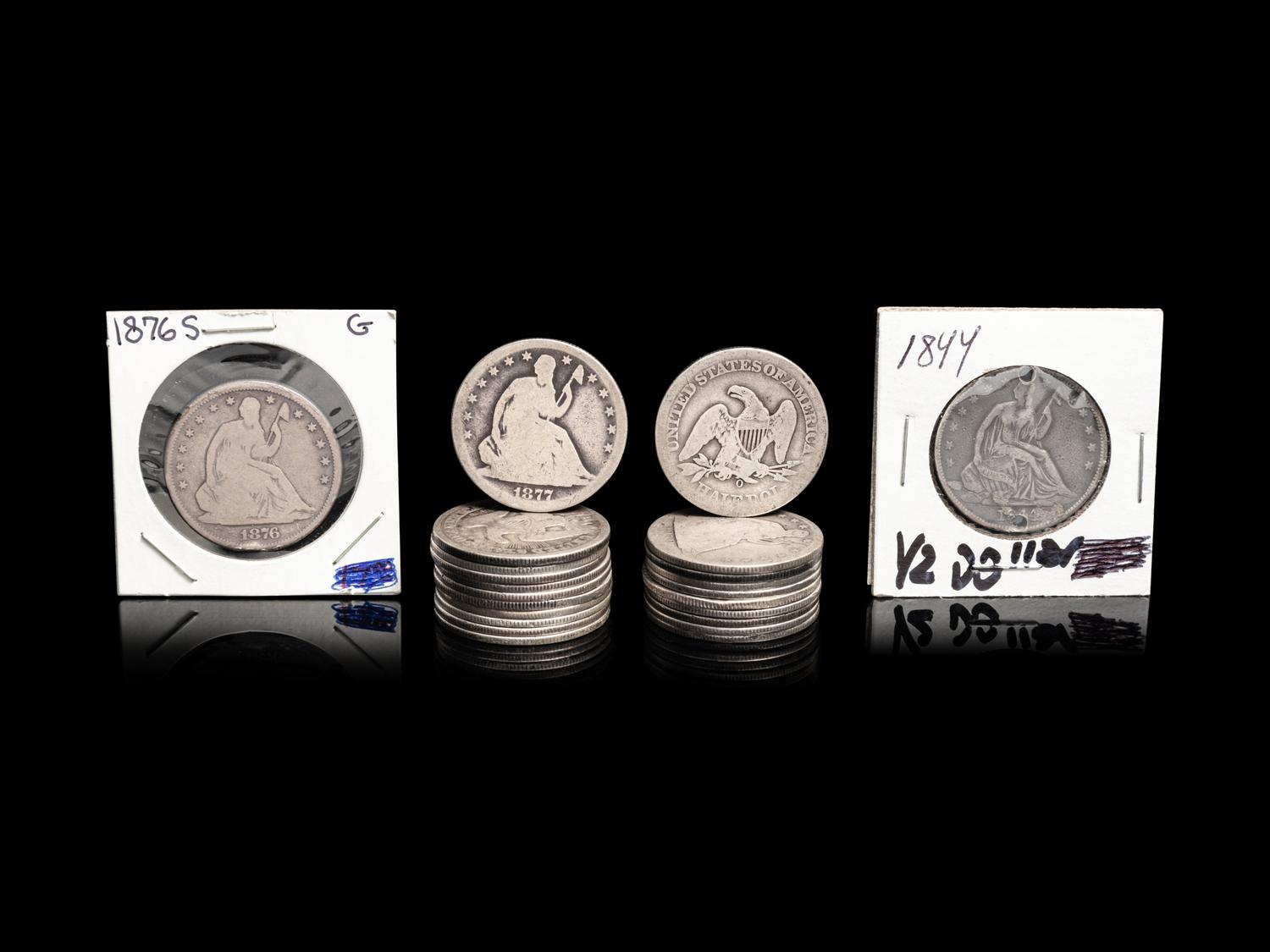 Twenty-Three Seated Liberty 50c Coins