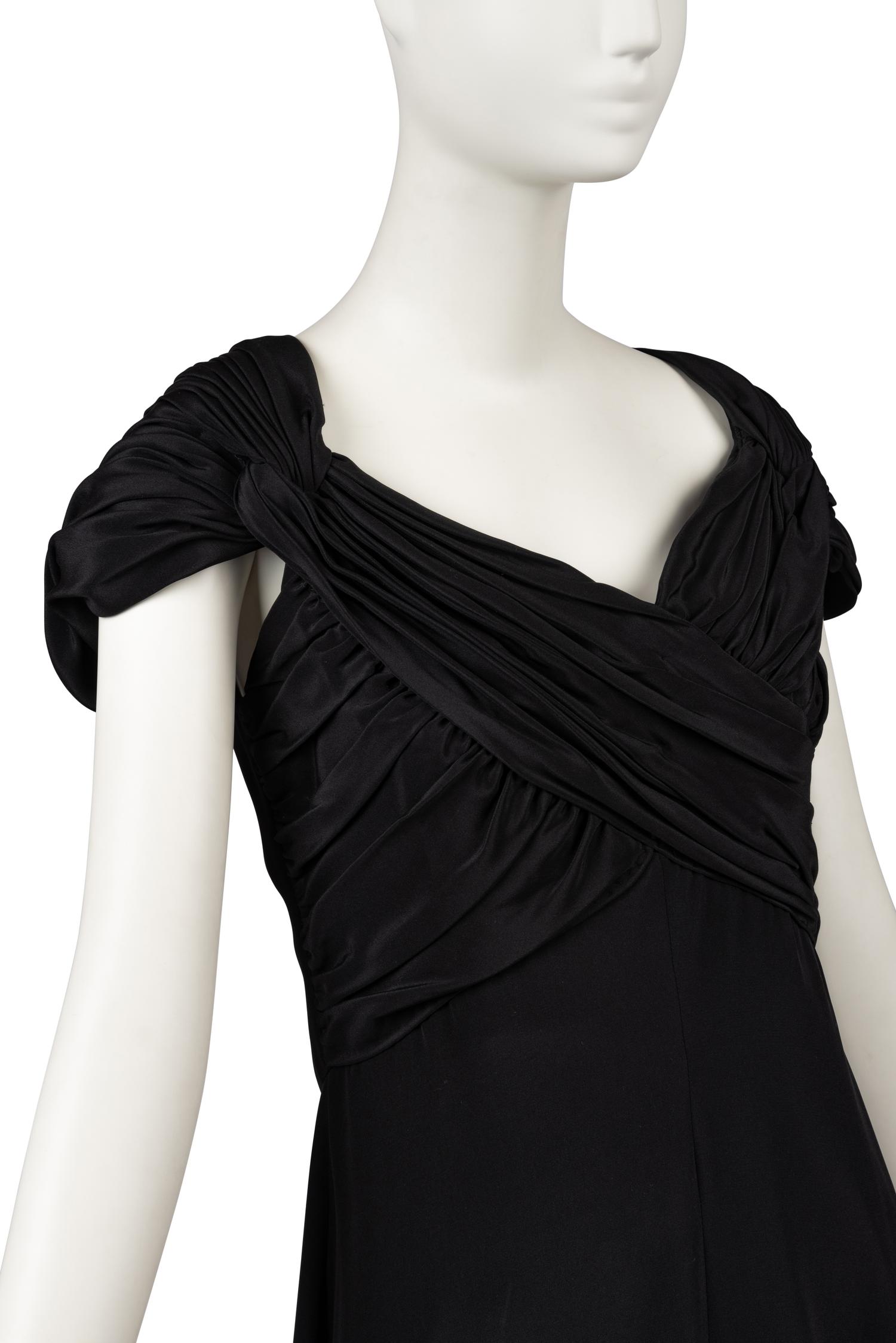 Four Designer Dresses: Estevez, Scaasi, Adolfo, and Bessi, 1970-80s