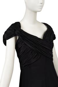 Four Designer Dresses: Estevez, Scaasi, Adolfo, and Bessi, 1970-80s