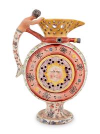 A Prattware Puzzle Jug