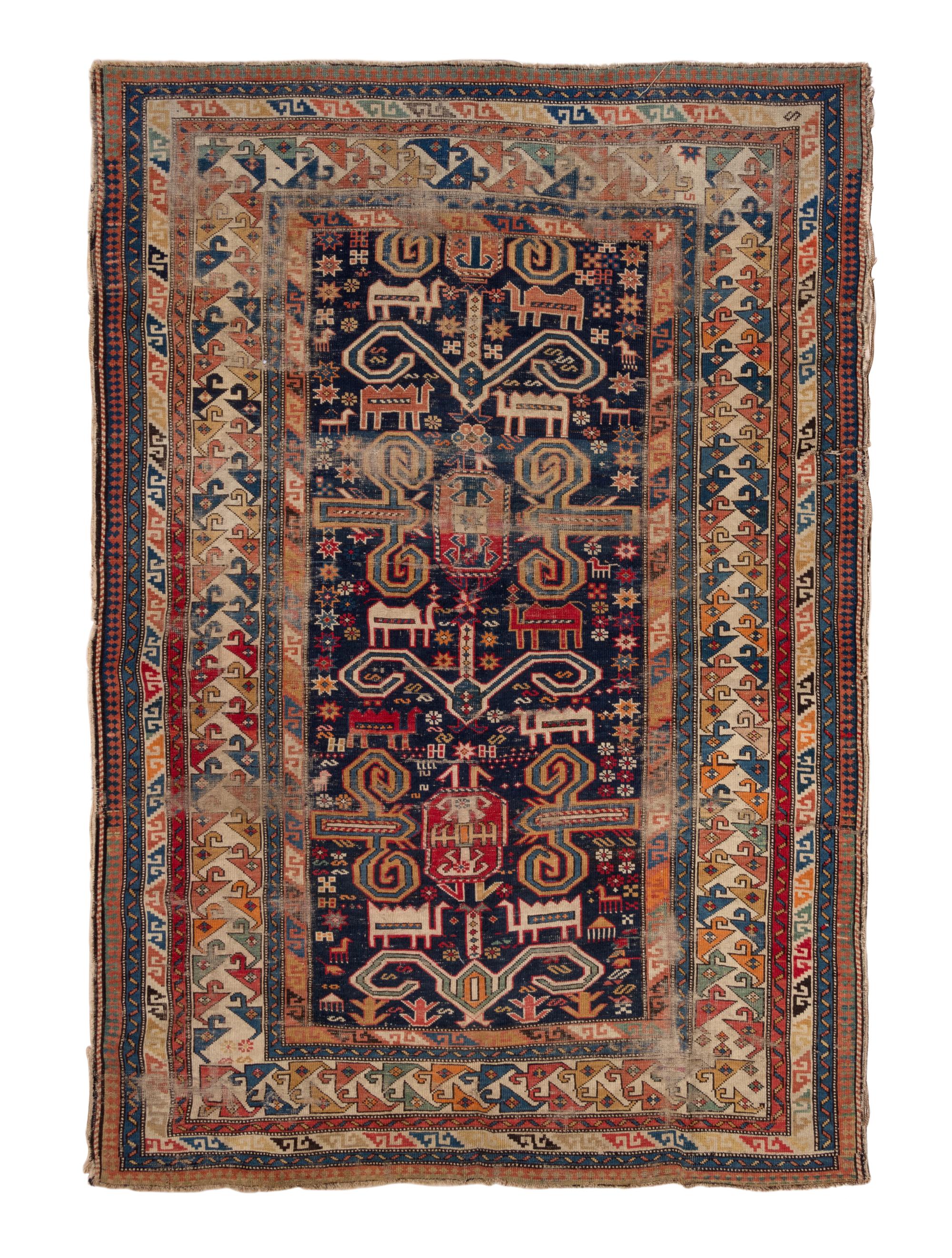 A Caucasian Perpedil Wool Rug