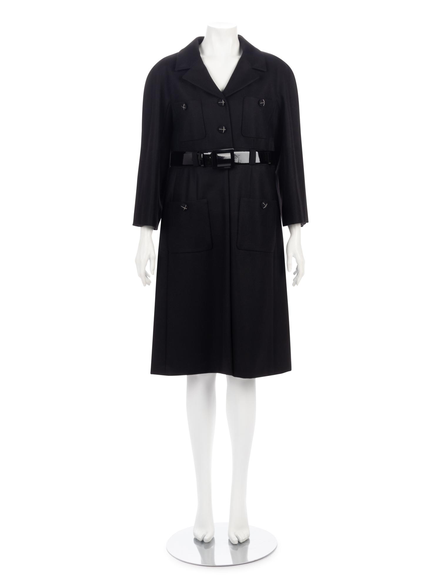 Chanel Belted Wool Pocket Coat, Fall 2007