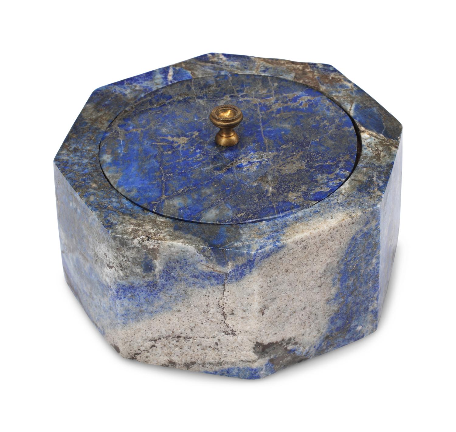 Three Lapis Lazuli Octagonal Boxes