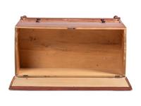 A Country Federal Red Painted Pine and Maple Two-Drawer Blanket Chest