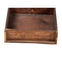 A Queen Anne Cherrywood and Maple Flat Top High Chest with Cornice Drawer