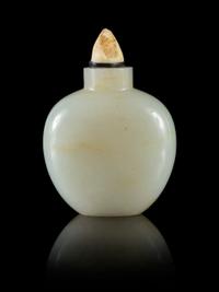 A Celadon Jade Snuff Bottle Height 2 3/4 inches.