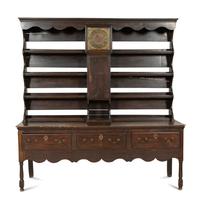 A Welsh Oak Clock-Inset Cupboard