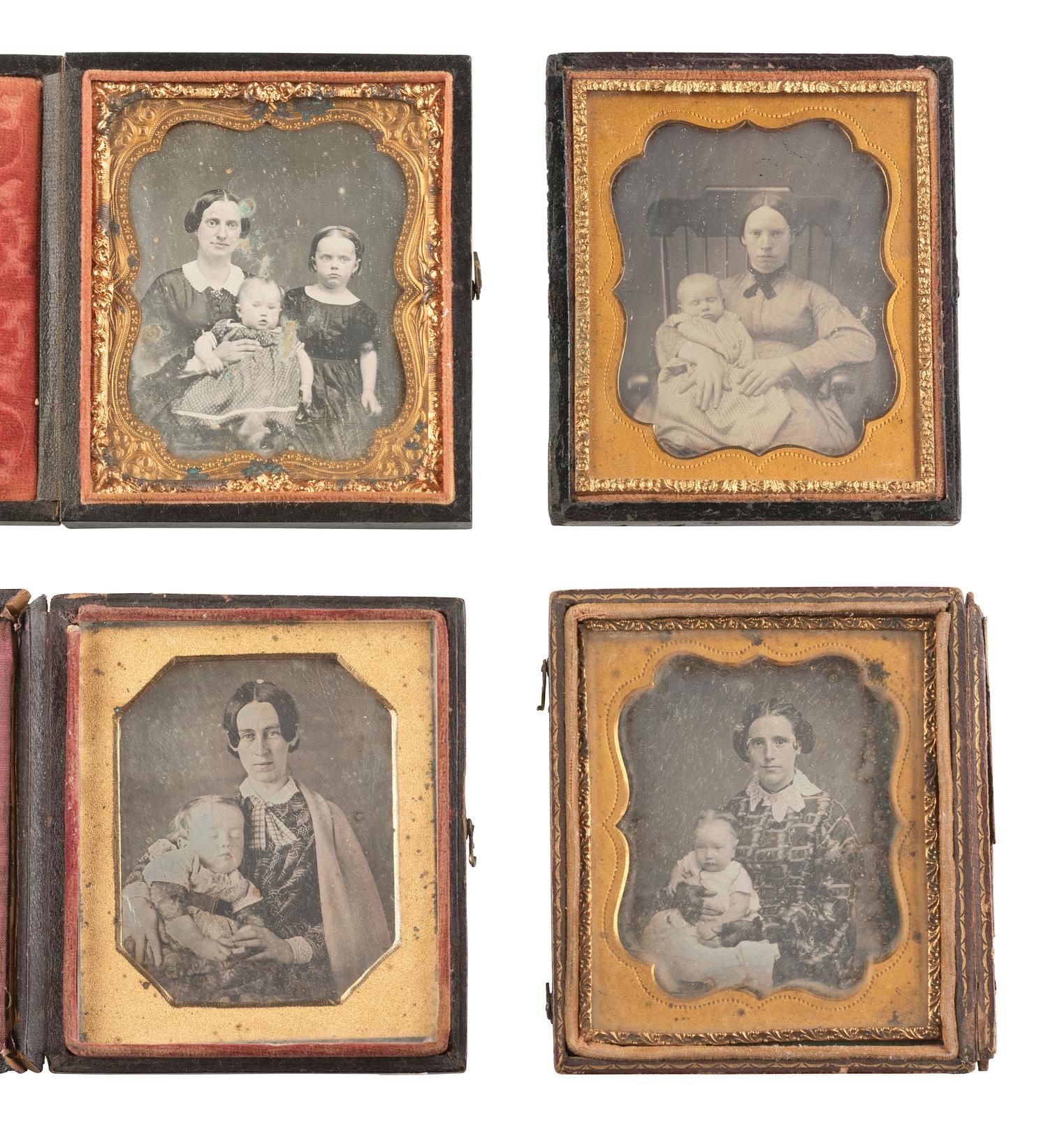[EARLY PHOTOGRAPHY]. 25 daguerreotypes featuring family portraits.
