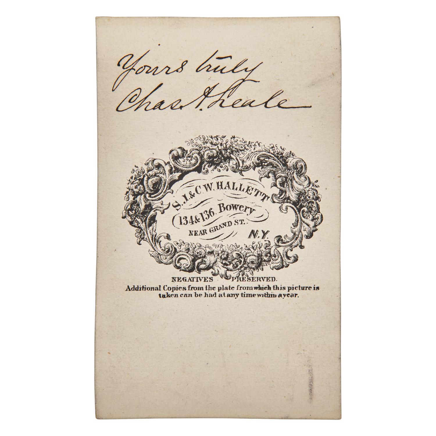 [Presidential] [Lincoln, Abraham] Carte de Visite of Charles A. Leale